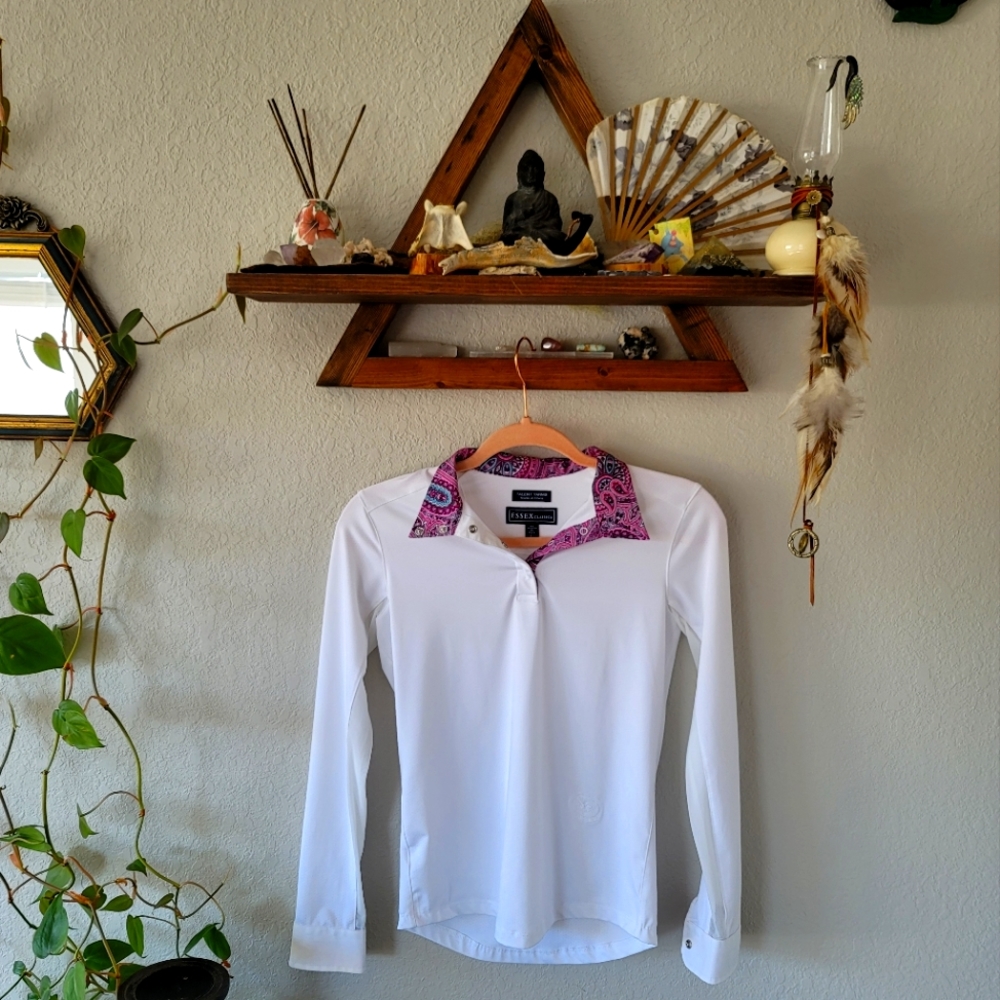 Talent Yarn Essex Classic Equestrian Show Shirt like new girls Large